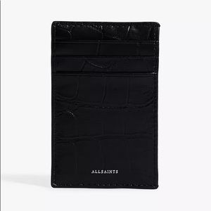 AllSaints Black Polly Card Case